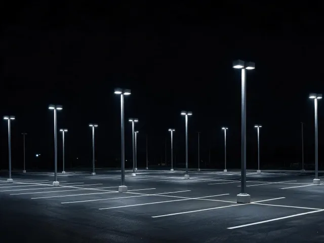 Area light over public parking